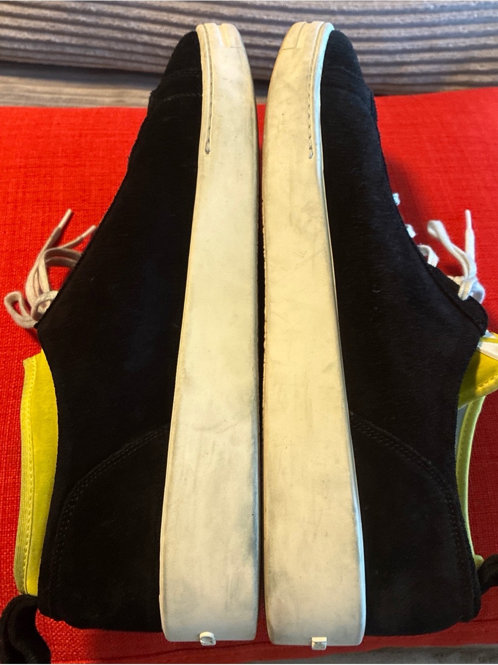 Men’s Kenzo Paris Black /yellow Suede K-City Trainers EU44 US12 - Picture 7 of 11
